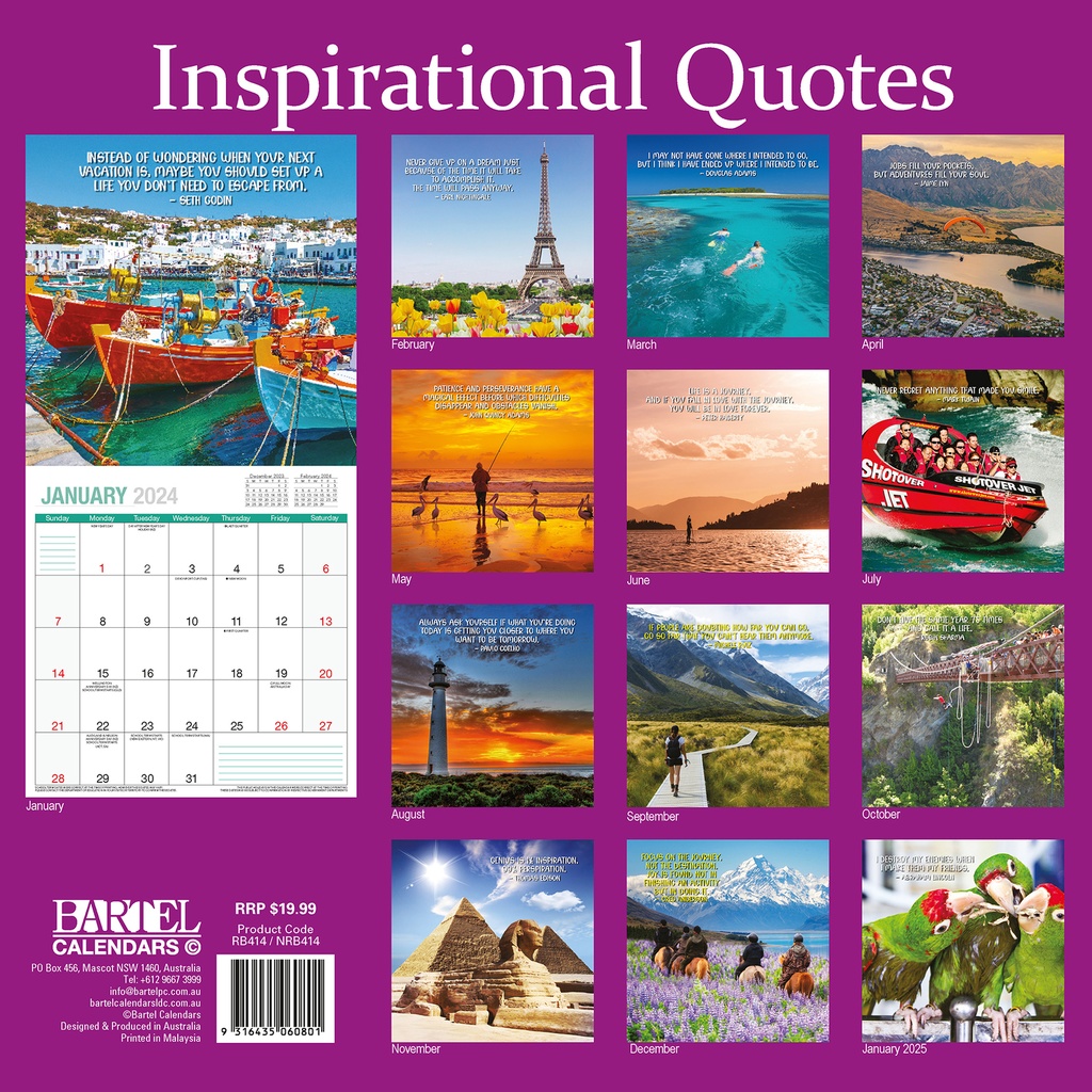 Inspirational Quotes 2025 Calendar Ryft